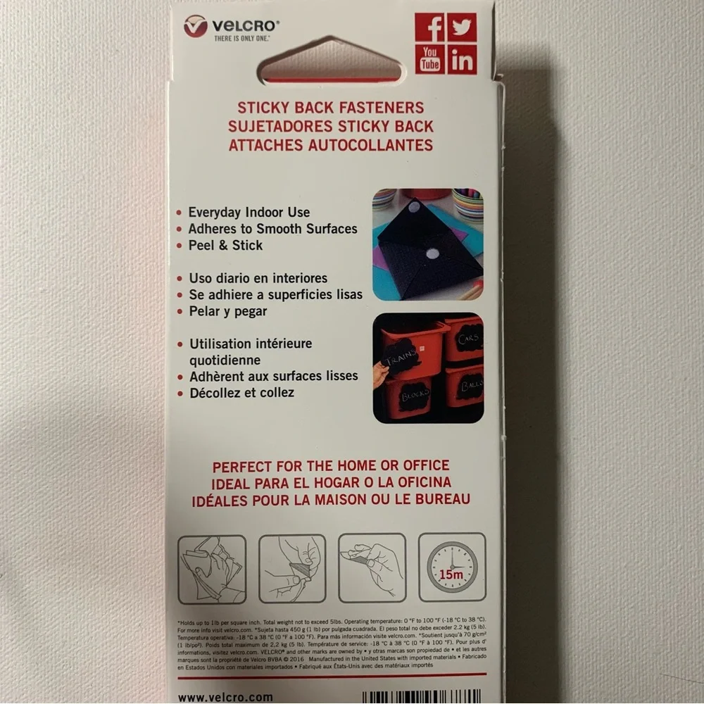 Velcro sticky back fasteners